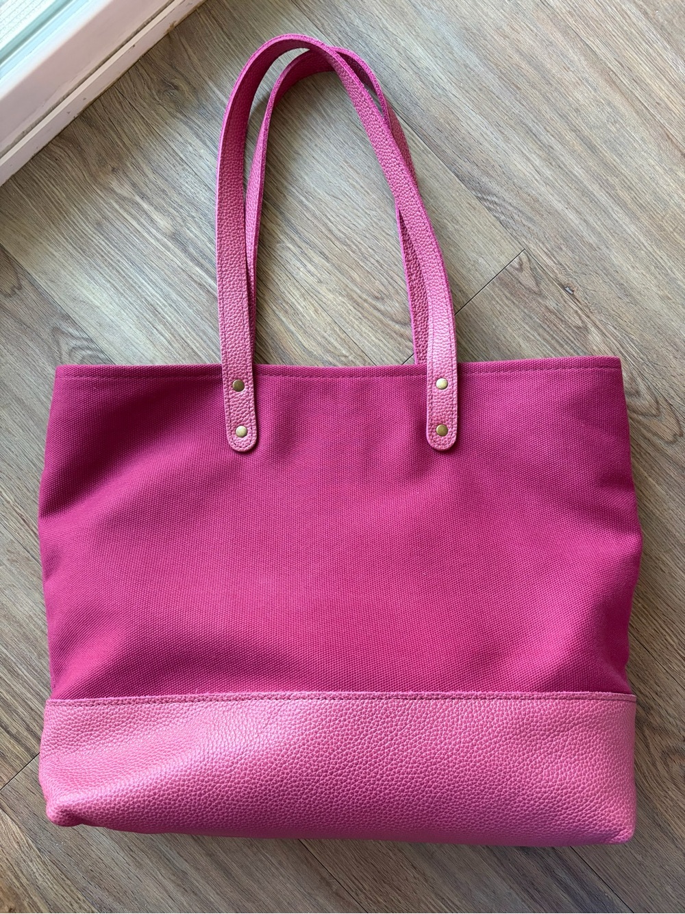 Portland Leather Goods The Big Big Tote in Rose Pop - Picture 2 of 4